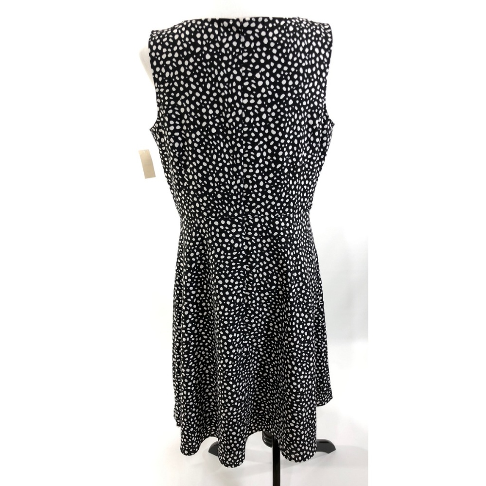 Talbots Women's Polka Dot Casual Dress Zipper - Picture 4 of 7